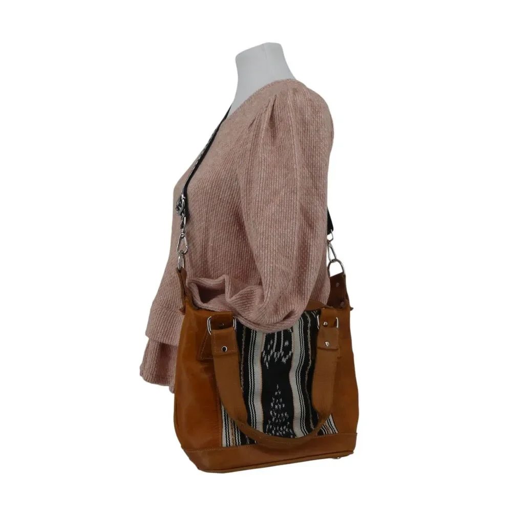 Ixchel Triangle Handmade Leather Mayan Aztec‎ Woven Shoulder Bag Purse